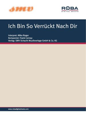 cover image of Ich Bin So Verrückt Nach Dir